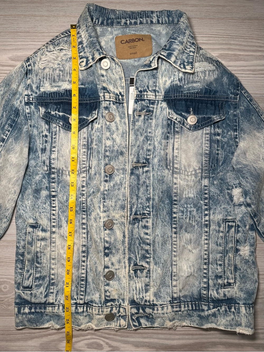 NWT Carbon Acid Wash Denim Jacket - Picture 5 of 8